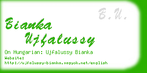 bianka ujfalussy business card